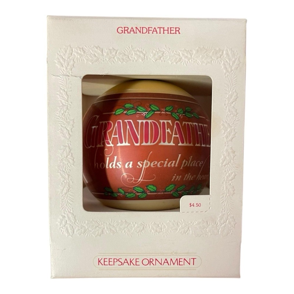 Grandfather 1981 Hallmark Keepsake Glass‎ Ornament